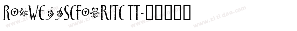 RoswellSCFourITC TT字体转换